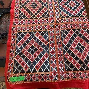 Vintage Indian Embroidered Tapestry